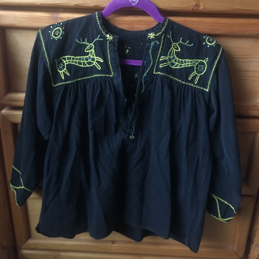 Vintage Mexican Hand Embroidered Top